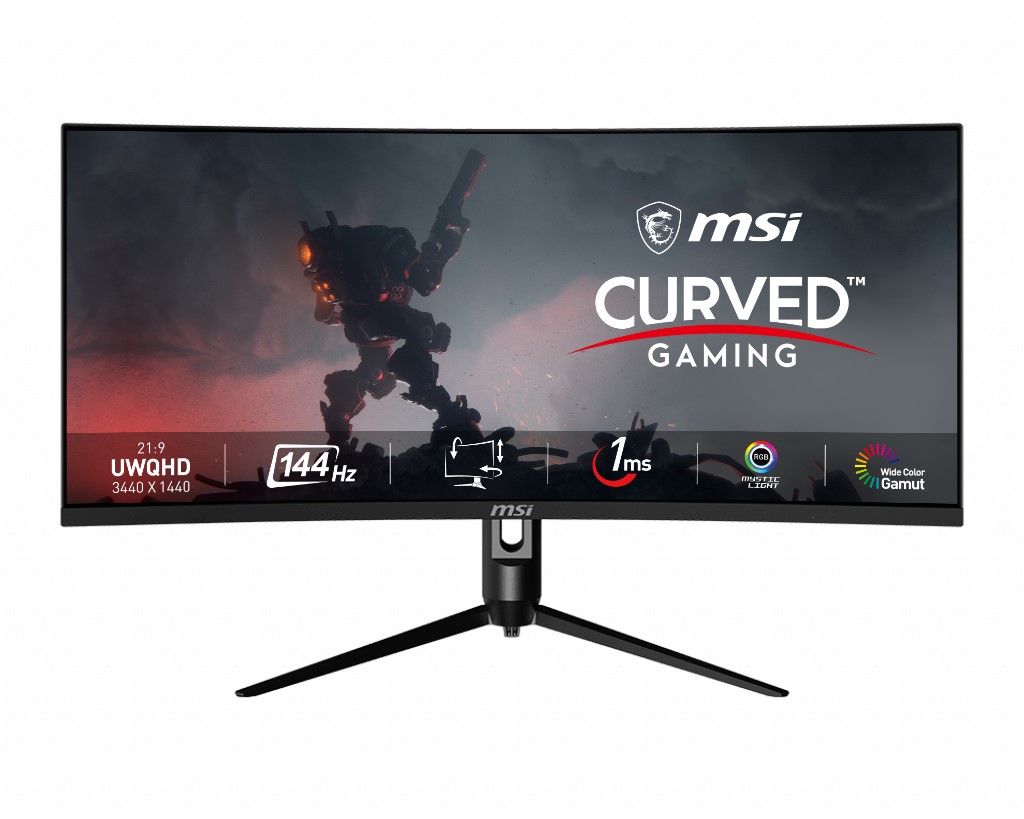 MSI OPTIX 34'' MAG342CQR CURVED 1500R VA 3440X1440 (UWQHD) 21:9 144HZ 1MS ADAPTIVE-SYNC GAMING MONITOR