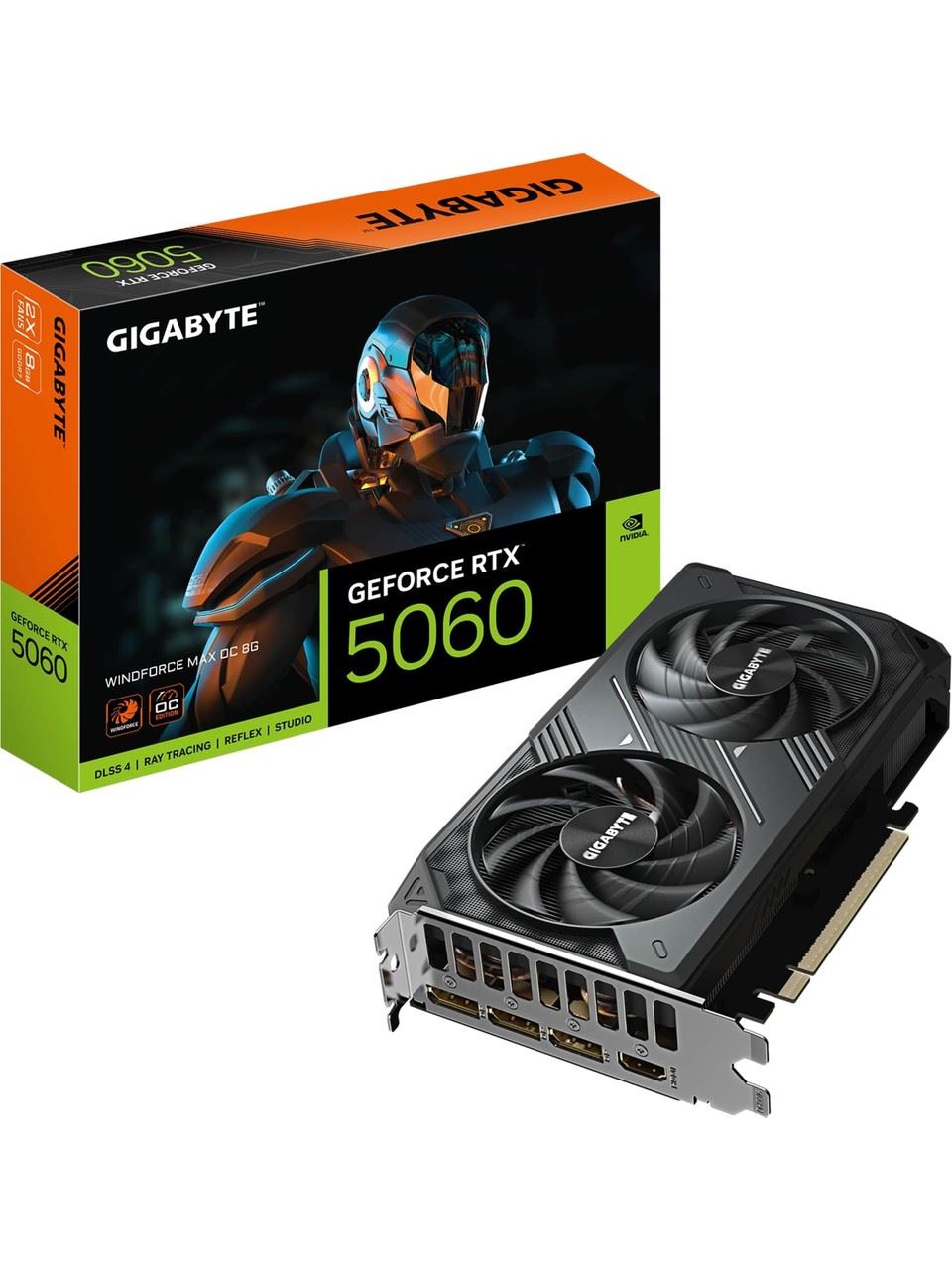 GIGABYTE GVN5060WF2MAXOC8GD RTX 5060 WİNDFORCE MAX OC 8G GVN5060WF2MAXOC8GD Ekran Kartı