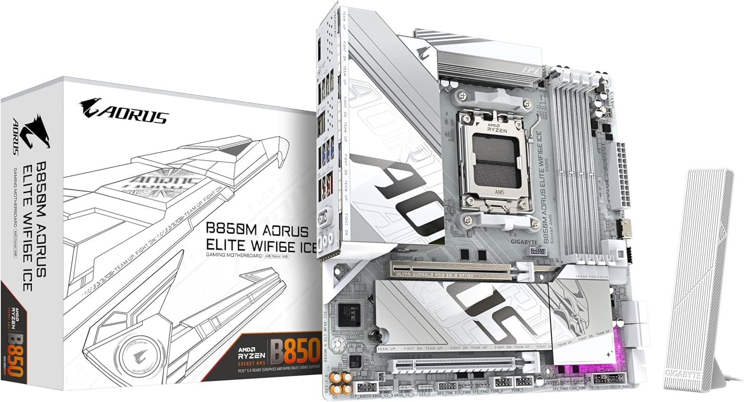 GIGABYTE B850M-A-ELTWF6EICE MAB AMD B850 AM5 DDR5 LGA 1718 Anakart