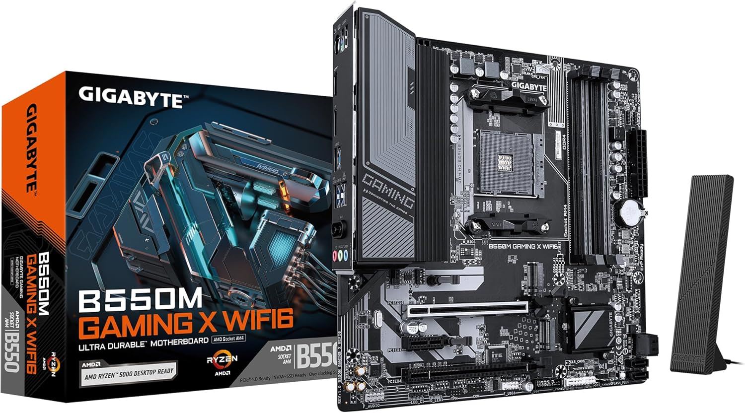 GIGABYTE B550M-GAM-X-WIFI6 MAB B550 AM4 DDR4 3200MHZ GAMX WIFI Anakart