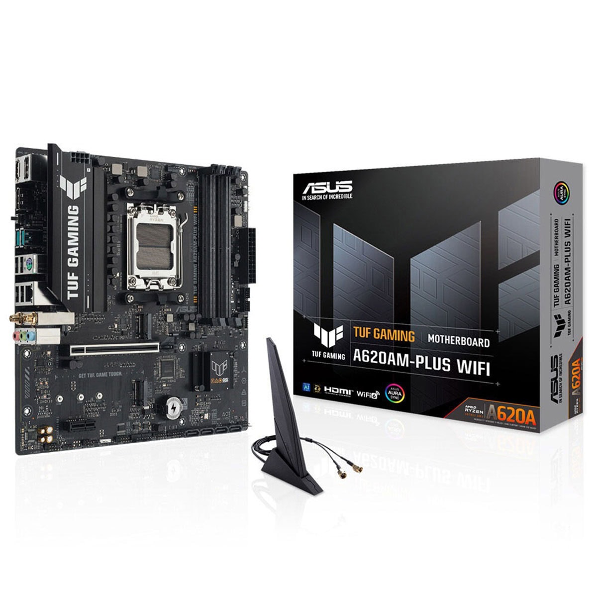 ASUS TUF Gaming A620AM-PLUS WIFI 7600MHz (OC) DDR5 Soket AM5 M.2 HDMI DP mATX Anakart