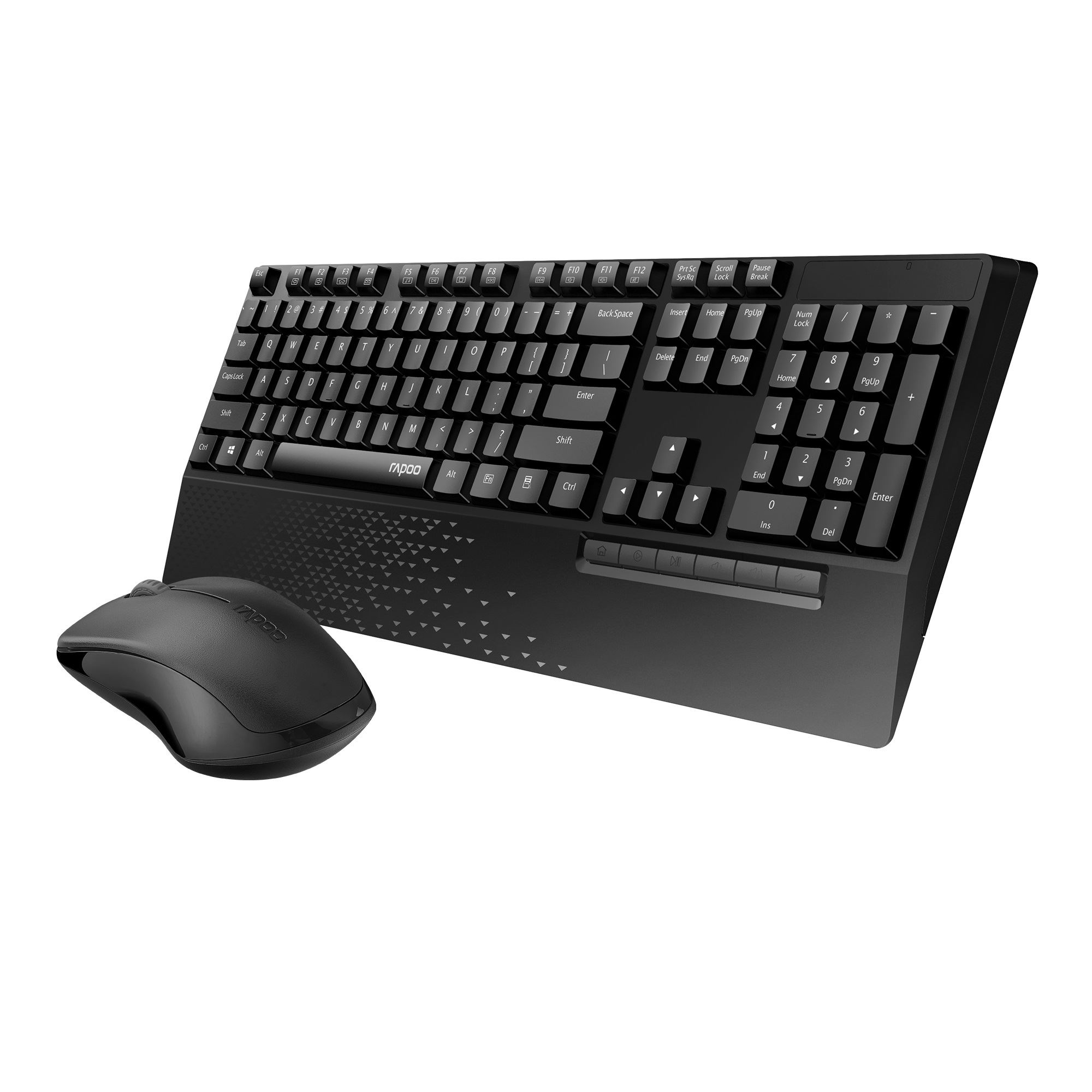 RAPOO 19022 X1960 Kablosuz Türkçe Klavye ile Optik Mouse Set Siyah