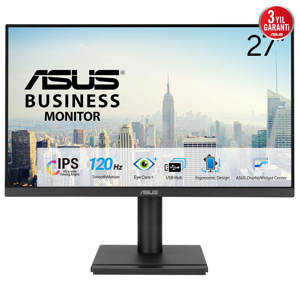 ASUS VA279QGS 27 inc IPS 1920x1080 1ms 120Hz 350cd Hoparlör VESA Monitör