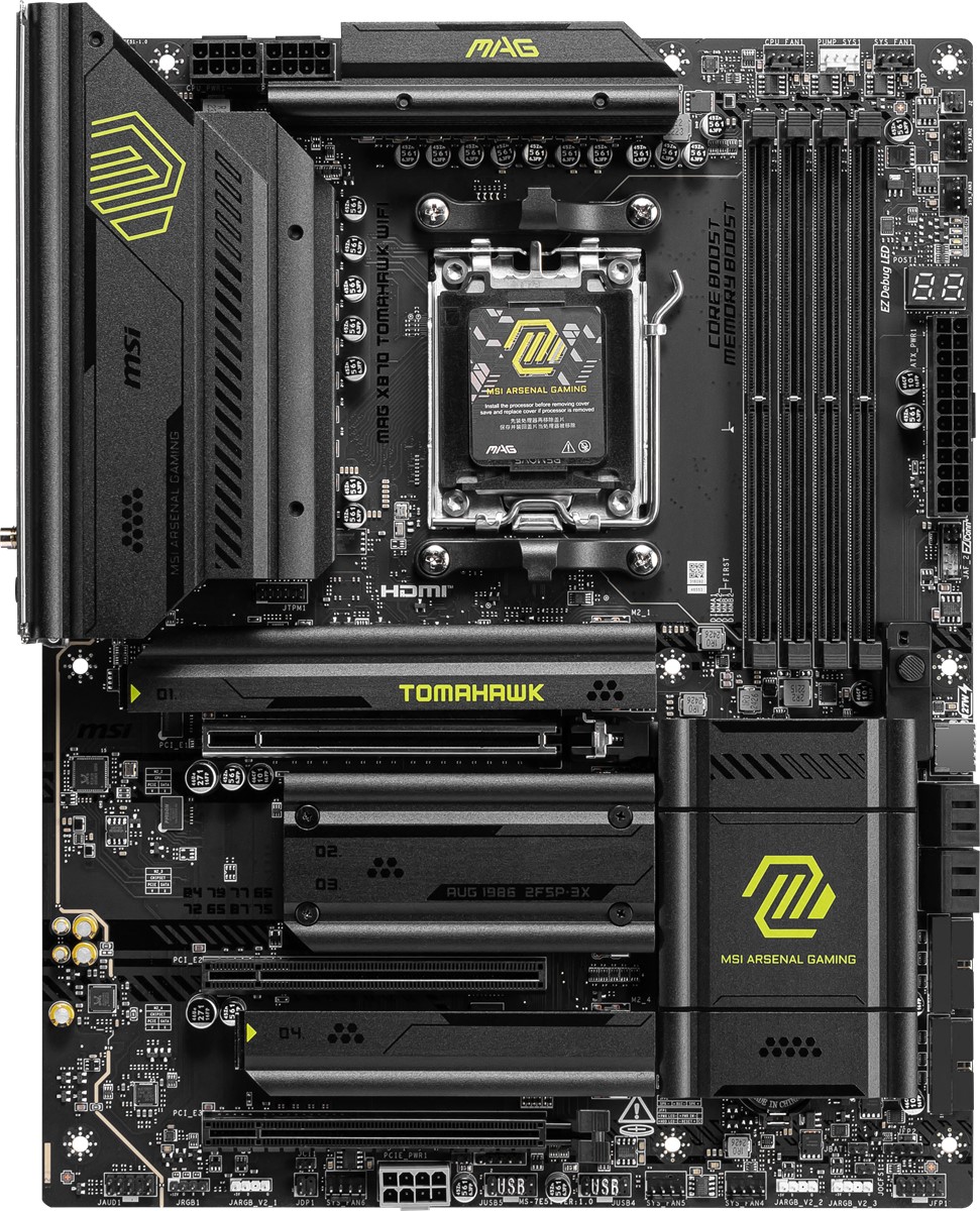 MSI MAG X870 TOMAHAWK WIFI AM5 DDR5 8400MHZ(OC) USB4 4x M.2 HDMI 5G LAN WIFI 7 RGB ATX