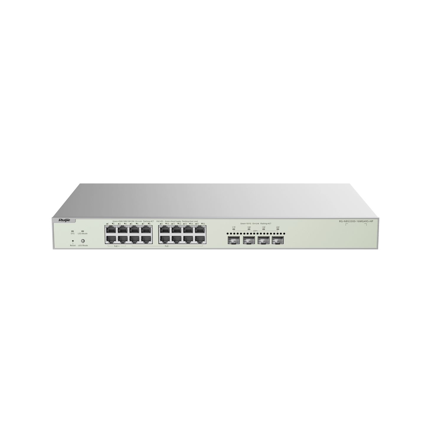 RUIJIE REYEE RG-NBS3300-16MG4XS-HP 16-PORT MULTI-GIGABIT LAYER 2 MANAGED SWITCH 4XPOE++ PORTS