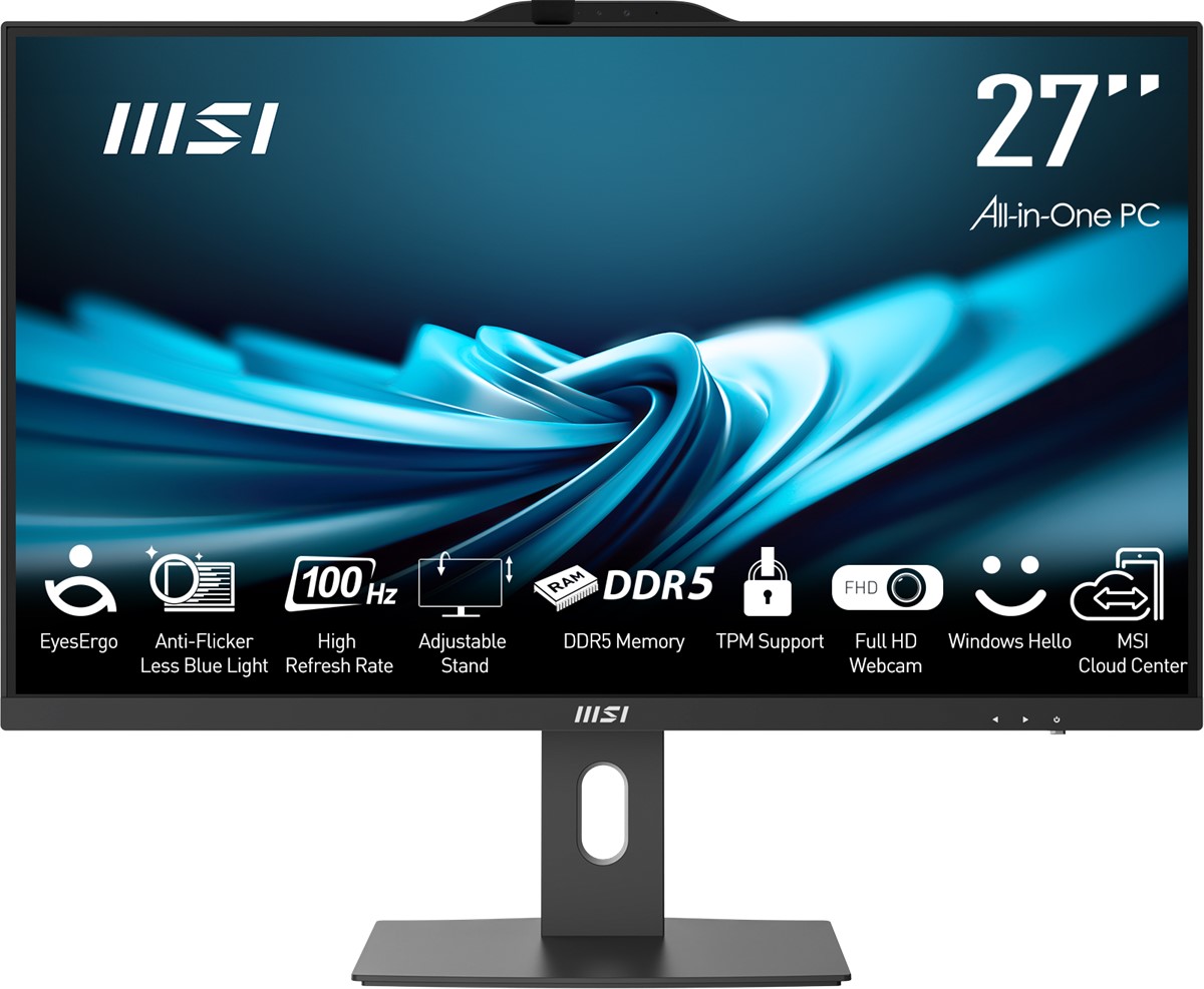 MSI PRO AP272P 14M-876XTR 27 FHD (1920X1080) I5-14400 16GB DDR5 512GB SSD FDOS SIYAH AIO PC