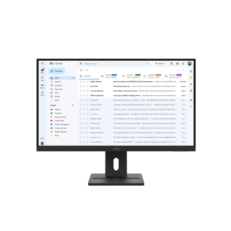 LENOVO E27-40 27 inc THINKVISION 64BCMAT4TK 4MS 100HZ HDMI+VGA WLED PIVOT MONITOR