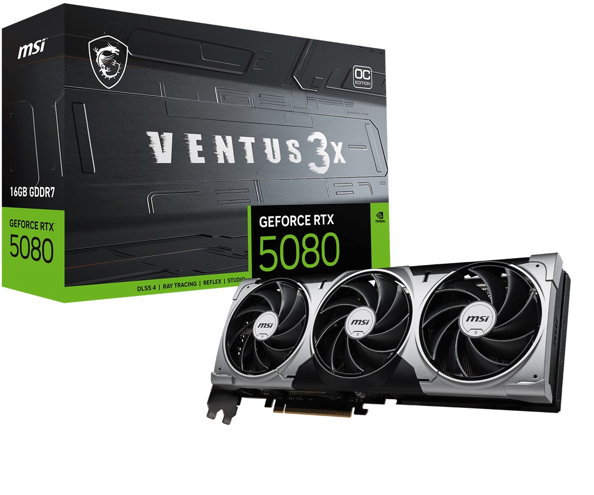 MSI VGA GEFORCE RTX 5080 16G VENTUS 3X OC Ekran Kartı