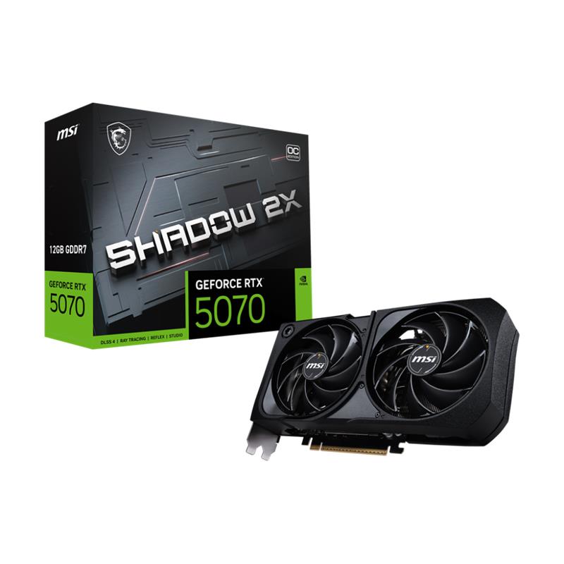 MSI GEFORCE RTX5070 12G SHADOW 2X OC 12GB GDDR7 192BIT 1XHDMI 3XDP EKRAN KARTI