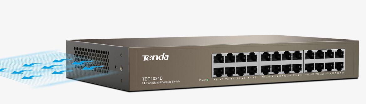 TENDA TEG1024D 24Port 10/100/1000 Rack-M Switch