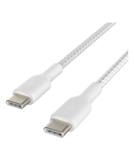 Belkin CAB004 Örgülü USB-C to USB-C 1M Kablo - Beyaz