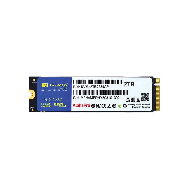TWINMOS M.2 2 TB PCIE NVME 3600/3250 NVME2TB2280AP