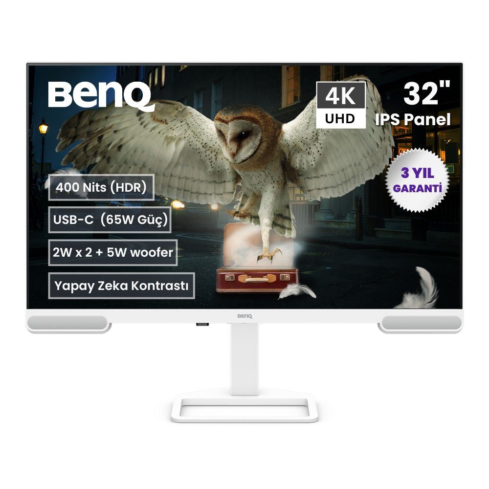 BENQ EW3290U 32 inc IPS 4K 3xHDMI USB-C USB-A MM Pivot HDR 400 EyeCare Kumandalı Monitör