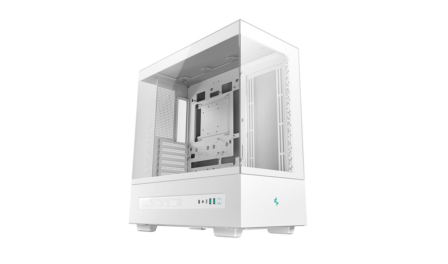 DEEPCOOL CH690-DIGITAL-WH ATX Mid Tower Panaromik Tempered Glass Digital Ekranlı Beyaz Kasa