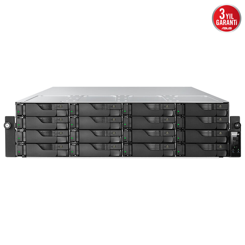 ASUSTOR AS7216RDX AMD RYZEN 7 PRO 16 YUVALI 16GB DDR5 ECC(192GB RAM DESTEĞİ) M2 X4 1GBE X2 10GBE X2 USB 32 X4 HDMI X1 PSU X2