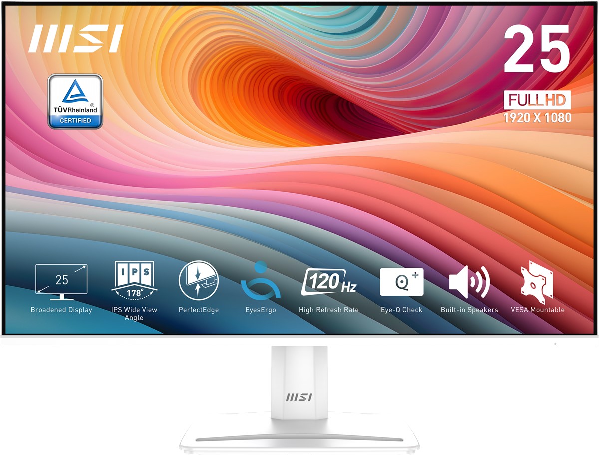 MSI 24.5 inc PRO MP251W E2 1920x1080 (FHD) 16:9 FLAT IPS 120HZ 1MS ADAPTIVE-SYNC MONITOR