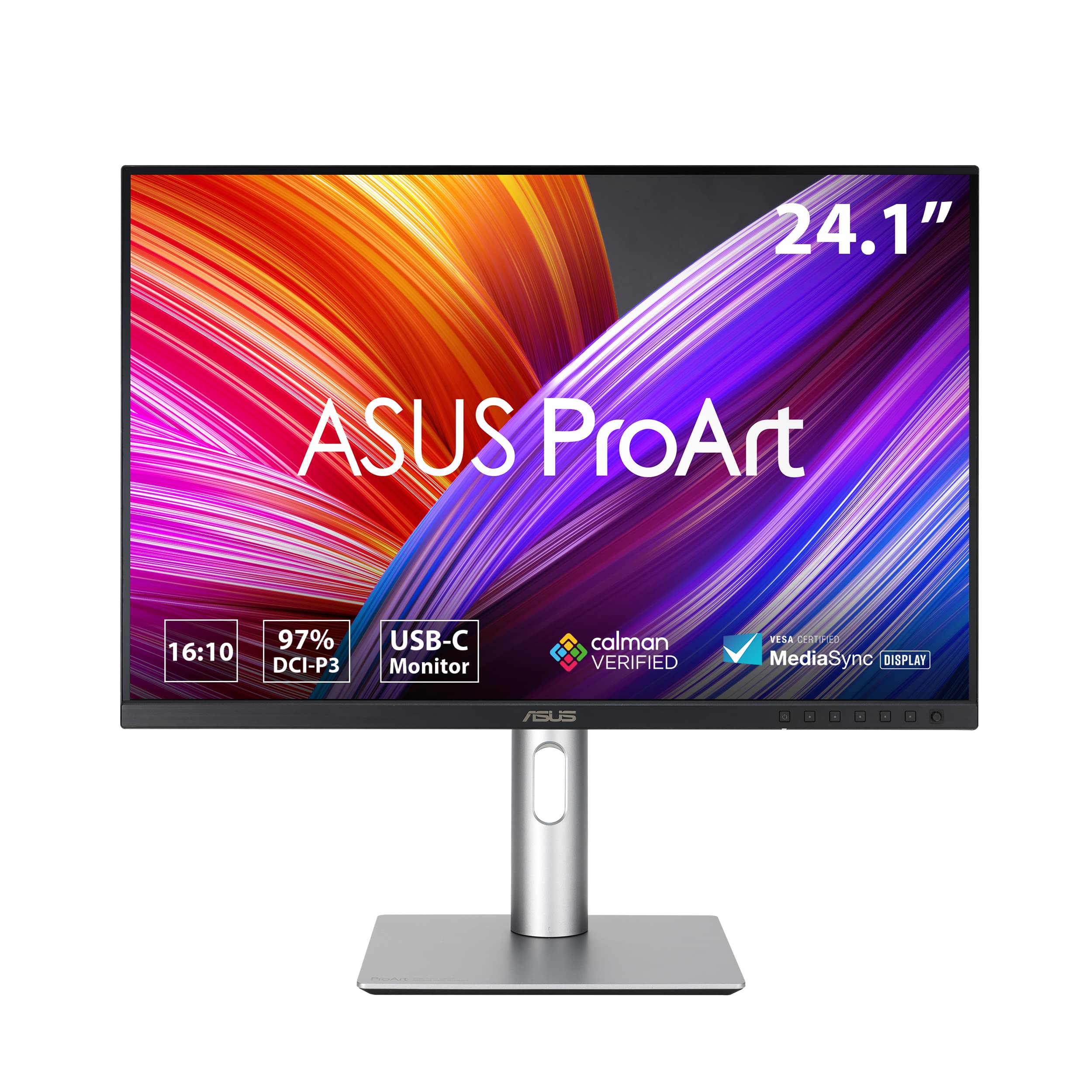 ASUS ProArt PA24ACRV 23.8 inc 4K IPS HDR400 2560 x 1440 5ms 75Hz 350cd DP HDMI USB-C Hoparlör VESA 3YIL 95% DCI-P3, Calman Verified, PD 96W PIVOT Monitör