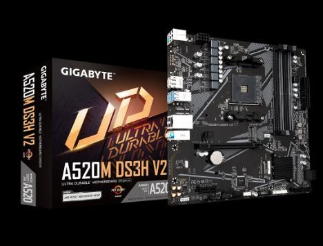 GIGABYTE A520M-DS3H-V2 MAB AMD A520 AM4 DDR4 4733MHZ DVI HDMI