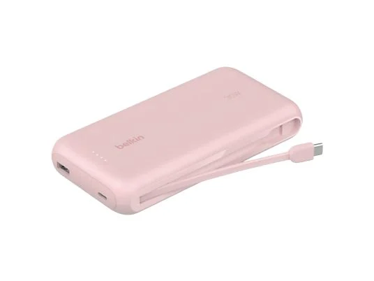 Belkin BPB024 30W 20K Entegre Kablolu Powerbank - Pembe