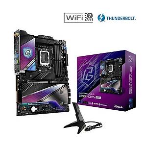 ASRock Phantom Gaming Z890 Nova WiFi Intel Core Ultra Uyumlu DDR5 PCIe 5.0 Wi-Fi 7 ATX Anakart