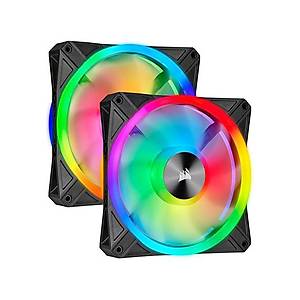 Corsair iCUE QL140 RGB 140mm PWM Siyah Kasa Fan� - 2'li Paket + Lighting Node CORE (CO-9050100-WW)