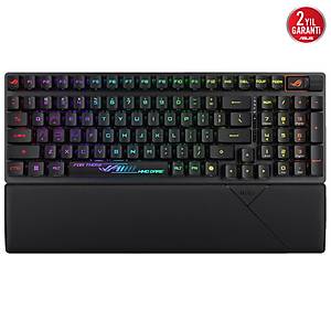 ASUS ROG STRIX SCOPE II 96 WL/RX RED/ABS/TR WIRELESS OYUN KLAVYES�: �� MODLU BA�LANTI, ROG RX OPT�K ANAHTARLAR, PBT TU� KAPAKLARI, S�L�KON YALITIM, EK ROG TU�LARI, B�LEK DESTE��