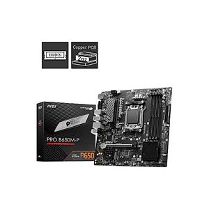 MSI PRO B650M-P DDR5 7200MHZ 1XVGA 1XHDMI 1XDP 2XM.2 USB 3.2 MATX AM5 ( AMD AM5 7000 SER�L� ��LEMC� UYUMLU)