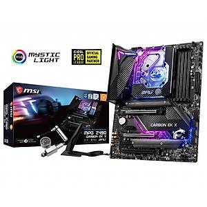 MSI MPG Z490 CARBON EK X SOKET 1200 DDR4 4800 (OC) PCI-E Gen 4 ,M.2 USB3.2 RGB 1x 2.5G LAN ATX