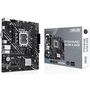 ASUS PRIME H610M-K ARGB Intel H610 LGA1700 DDR5 5600 HDMI VGA M2 USB3.2 AURA RGB mATX 96GB�a kadar ram deste�i, ASUS 5X PROTECTION III