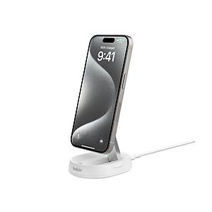Belkin BoostCharge Pro Katlanabilir Kablosuz �arj Stand� Qi2 15W - Beyaz