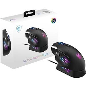 MSI GG VERSA PRO W + MOUSE DOCK PRO 97 GRAM WIRELESS GAMING MOUSE MAX 26000 DPI 1000 Hz / 1MS PIXART PAW-3395 OMRON SWITCH RGB LED MYSTIC LIGHT KABLOSUZ OYUNCU FARESI