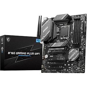 MSI B760 GAMING PLUS WIFI SOKET 1700 DDR5 6800(OC) PCI-E M.2 USB3.2 HDMIDP 1X 2.5G LAN WI-FI 6E ATX