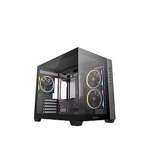 DEEPCOOL CG330-3F Micro-ATX 3 ARGB Fanl� �ift Hazneli Akvaryum Siyah Kasa