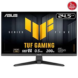 ASUS 25 TUF GAMING VG257Q5A FULL HD 1920x1080 180HZ FAST IPS ELMB 1MS FREESYNC GAMING MONITOR