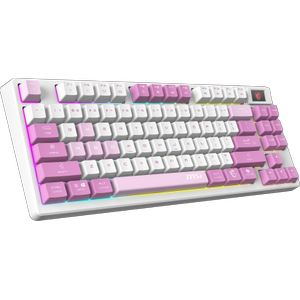 MSI GG FORGE GK600 TKL W VIOLET TR MEKAN�K GAMING KLAVYE LCD EKRAN KTT HIFI LINEAR HOT-SWAPPABLE SWITCH PBT TU� TAKIMI RGB TR LAYOUT