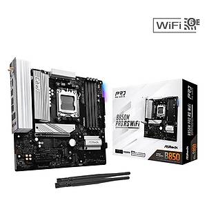 ASRock B850M Pro RS WiFi AMD Ryzen 9000/8000/7000 Uyumlu DDR5 PCIe 5.0 Micro-ATX Anakart