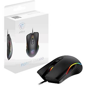 MSI GG FORGE GM300 GAMING MOUSE MAX 7200 DPI 118GR 1,5m KABLO OPTIK SENSOR MICRO SWITCH RGB LED Oyuncu Mouse