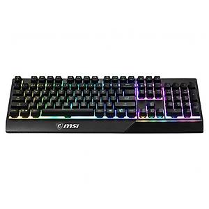 MSI GG VIGOR GK30 TR GAMING KEYBOARD MEKANIK HISLI 6 BOLGE RGB LED AYDINLATMA SIVI DOKULMESINE DAYANIKLI