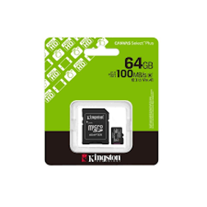 Kingston 64GB microSDXC Canvas Select Plus Gen3 100MB/s A1 Card + Adapter