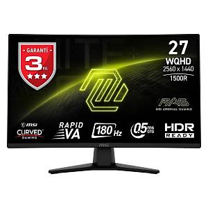 MSI 27 inc MAG 274CQF 2560x1440 (WQHD) CURVE 1500R RAPID VA 180HZ 0.5MS (GTG) ADAPTIVE-SYNC SIYAH GAMING MONITOR