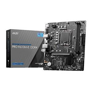MSI PRO H610M-E DDR4 3200MHZ 1XVGA 1XHDMI 1XM.2 USB 3.2 MATX 1700P