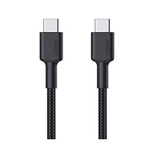 Aukey CB-CD45-BK PD Naylon �rg�l� Type-C Type-C �arj Kablosu 0.9M