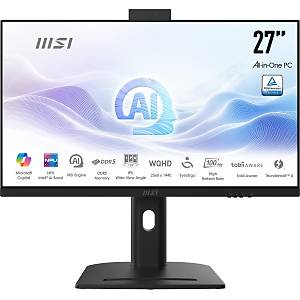 MSI MODERN AM273QP AI 1UM-419XEU 27 WQHD 16:9 (2560X1440) ULTRA 7 155H 16GB DDR5 1TB SSD FDOS SIYAH AIO PC