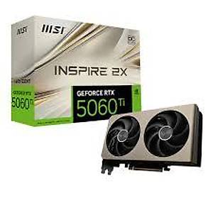 MSI VGA GEFORCE RTX 5060 TI 16G INSPIRE 2X OC RTX5060TI 16GB GDDR7 128B DX12 PCIE 5.0 X16 (3XDP 1XHDMI)