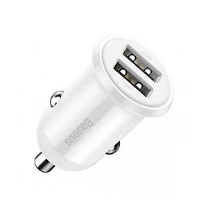 Baseus Grain Pro Ara� �arj� (2*USB 4.8A ) - Beyaz