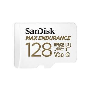 SanDisk MAX ENDURANCE microSDXC 128GB + SD Adapter - for home security cameras & dashcams