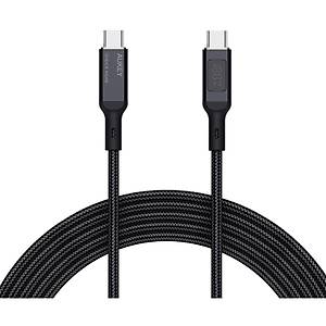 AUKEY CB-MCC102-BK 100W NAYLON �RG�L� 5A 480MBPS TYPE-C TYPE-C LCD EKRANLI KABLO 1.8MT
