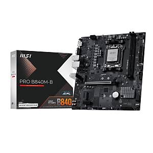 MSI PRO B840M-B DDR5 8000MT/S 1XHDMI 2XM.2 USB-C AM5 MATX (AMD AM5 9000/8000/7000 SER�LER� �LE UYUMLU)