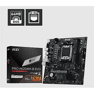 MSI PRO A620AM-B EVO DDR5 6800MT/S 1XHDMI 1XVGA 1XM.2 USB MATX AM5 (AMD AM5 9000/8000/7000 SER� �LE UYUMLU)