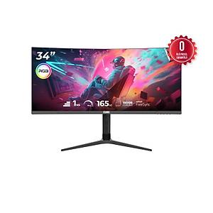 CUBE 34 inc PA-34V165C VA 1MS 165HZ HDMI DP TYPE-C USB 2K WQHD 3440X1440 FREESYNC CURVED YUKSEKLIK AYARI VESA RGB Siyah Gaming Monit�r